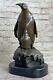 Empereur Pingouin Famille Art Bronze Sculpture Statue Figurine Animal