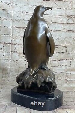 Empereur Pingouin Famille Art Bronze Sculpture Statue Figurine Animal