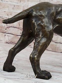 Énorme Bronze Labrador Doré Retriever Chasse Chien AmpèreOiseau Sculpture Art