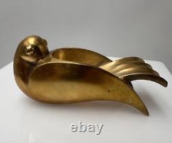 Epoque Art déco sculpture cendrier en bronze zoomorphe