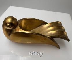 Epoque Art déco sculpture cendrier en bronze zoomorphe