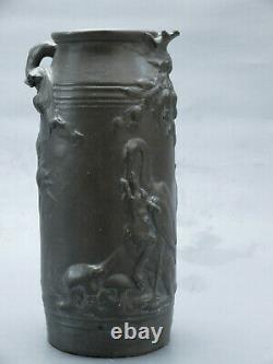 Ernest Sanglan Salon 1896 Vase Etain Art Nouveau Sculpture 1900 Bronze Galle