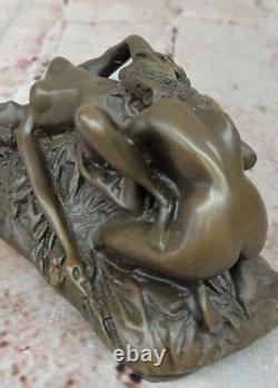 Erotik Sculpture Bronze Cunilingus Lesben Signiert Lambeaux Art Déco