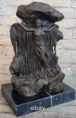 Érotique Art Bronze Sculpture Statue Chair Femelle Derrière Mural Fait Figurine