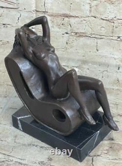 Érotique Art Moderne Musée Qualité Chair Femme Bronze Sculpture Figurine Décor