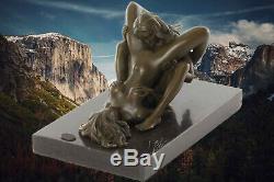 Érotique Bronze Nu Sculpture Verlockung Art Cadeau Vacances + Luxure Sur Lesbos