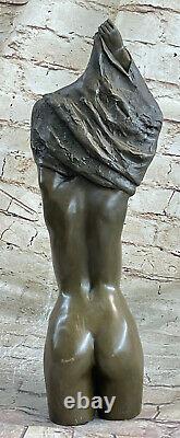 Érotique Bronze Semi Nu Sculpture Statue Art Figurine Femme Fantaisie Artistique