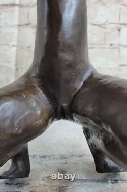 Érotique Nu Femme Art Moderne Sculpture Jambes Solide Bronze Original Ouvre