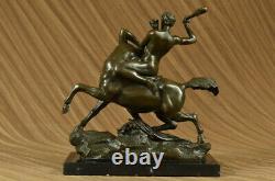 Fait Thésée Se Battre The Centaure Bianor Bronze Sculpture Deco Art Figurine