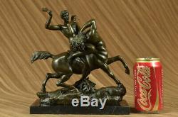 Fait Thésée Se Battre le Centaure Bianor Bronze Sculpture Art Déco Figurine
