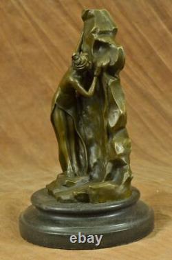 Fait à la Main Moreau Enchanteur Beauté Bronze Sculpture Art Marbre Chaud Fonte