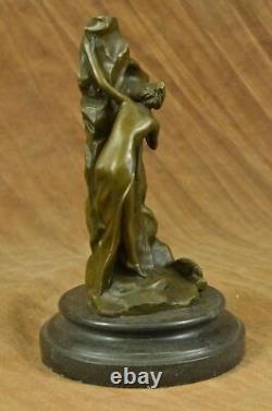 Fait à la Main Moreau Enchanteur Beauté Bronze Sculpture Art Marbre Chaud Fonte