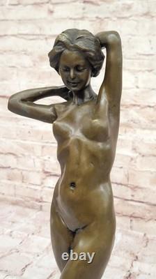 Femelle Chair Bronze Sculpture Statue Signée Mavchi Art Abstrait Figurine Solde