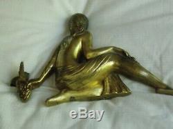 Femme bronze art deco ancien