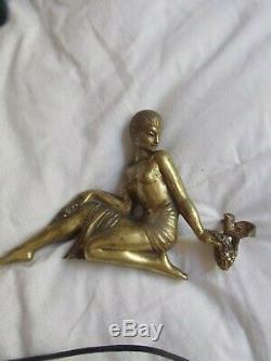 Femme bronze art deco ancien