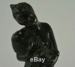 Femme en bronze signé BOUSQUET (art nouveau deco)