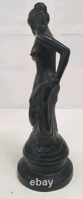 Femme sculpture statue 26 cm bronze style art nouveau antique