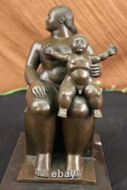 Fernando Botero Mère Et Enfant Art Bronze Sculpture Signé, Collector Solde