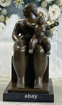 Fernando Botero Mère Et Enfant Art Bronze Sculpture Signée, Collectionneur