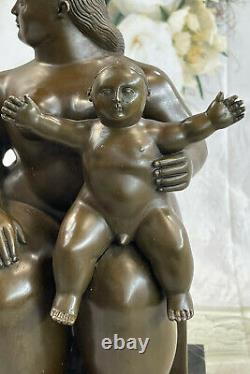 Fernando Botero Mère Et Enfant Art Bronze Sculpture Signée, Collectionneur