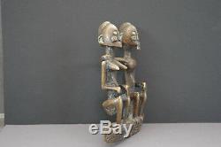 Figurine sculpture couple priomordial en bronze Dogon Art premier africain Mali