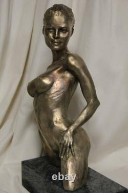 Flore grand nu artistique, sculpture bronze d'art signé LE CANN coté, numéroté