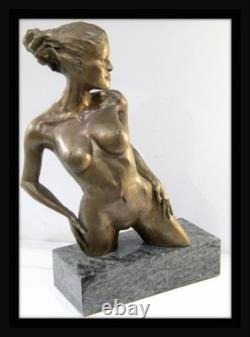 Flore grand nu artistique, sculpture bronze d'art signé LE CANN coté, numéroté