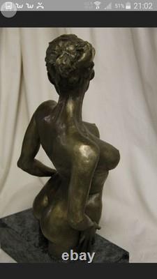 Flore grand nu artistique, sculpture bronze d'art signé LE CANN coté, numéroté