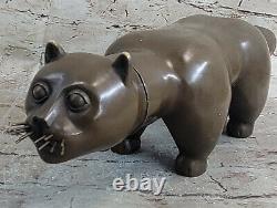 Fonte Bronze Botero Chat Art Statue Sculpture Moderne Abstrait Figurine Solde