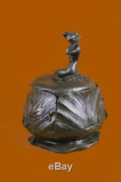 Français Art Nouveau Bronze Sculpture par Maurice Bouval Figurine Décor