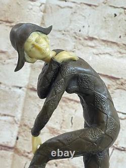 Français Bronze Art Déco Style Art Nouveau Femelle Sculpture Demetre H Chiparus