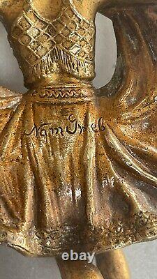 Franz Xavier Bergmann Nan Greb Danseuse Bronze Art Nouveau la jupe relevable