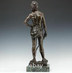 G. Récipon Escrimeur 1890 Rares Élégant Bronze Sculpture Art Nouveau 63 cm