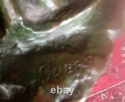 GUERO, Sculpture art déco bronze Homme à la pioche signée 1930