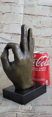 Gesture Main Bronze Marbre Statue Sculpture Par Blanc Art Moderne Figurine