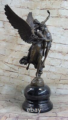 Gloria Victis Français Bronze Sculpture Anges Winged Mémorial Statue Art Décor