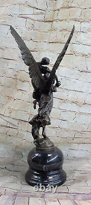 Gloria Victis Français Bronze Sculpture Anges Winged Mémorial Statue Art Décor