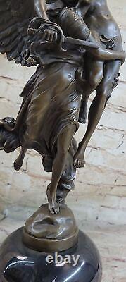 Gloria Victis Français Bronze Sculpture Anges Winged Mémorial Statue Art Décor