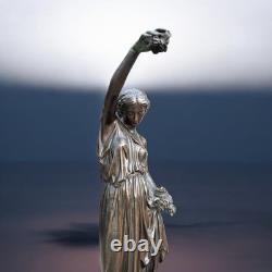 Grande Pendule En Bronze Par Aimé Millet, Flora Sculpture Art Nouveau XIXe