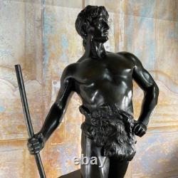 Grande Statue d'Art Ancienne en Bronze Signée MAURICE CONSTANT 60 Cm Le FORGERON