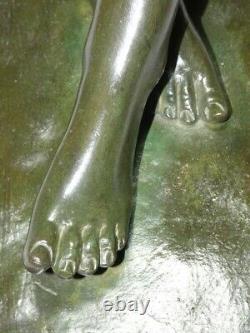 Grande sculpture en bronze La baigneuse par Jean ORTIS époque Art Déco 1925