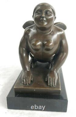 Grec Sphinx Bronze Sculpture Statue Figurine Art Déco'Lost' Cire Par Botero