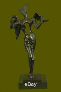 Hommage à Dali par Heavenly Abstrait Art Moderne Ange Bronze Sculpture Figurine
