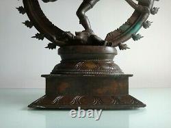 Important bronze Shiva Nataraja Inde 50cm Old large indian art sculpture XIX