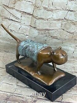 Incredible Bronze Sculpture Art Fernando Botero The Chat De Fonte