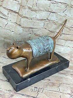 Incredible Bronze Sculpture Art Fernando Botero The Chat De Fonte