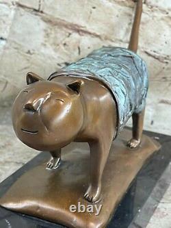 Incredible Bronze Sculpture Art Fernando Botero The Chat De Fonte