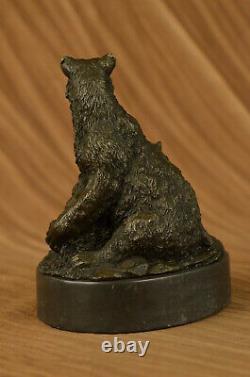 Kodiak Grizzly Noir Bear Vie Sauvage Art Bronze Marbre Sculpture Statue Deal