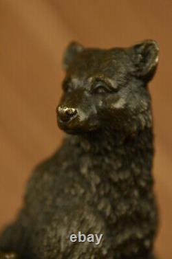 Kodiak Grizzly Noir Bear Vie Sauvage Art Bronze Marbre Sculpture Statue Deal