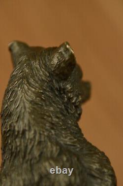 Kodiak Grizzly Noir Bear Vie Sauvage Art Bronze Marbre Sculpture Statue Deal